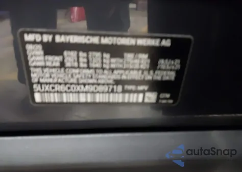 2021 BMW X5 xDrive40I из США, поврежденный, VIN 5UXCR6C0XM9D89718